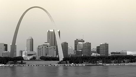 Silhouetted St Louis